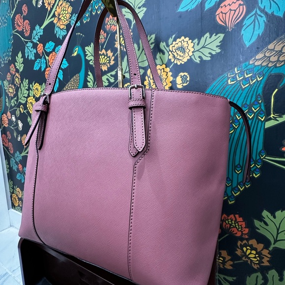 Bally Supra Large Tote – Rosehaze Pink with Signature Stripe – Made in Italy - Picture 6 of 16